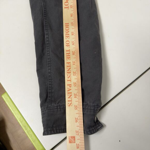 Wenven Military Style Button Snaps Full Zip Canvas Jacket Lined Gray Men XL GUC - Picture 11 of 12